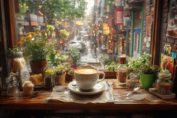 Fototapeta premium Coffee Shop Latte