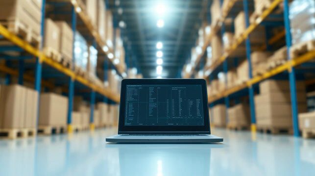 Warehouse inventory management system storage facility digital setup