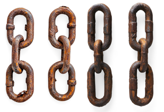 Rusty Metal Chains on a Transparent Background - Powered by Adobe