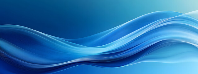 Obraz premium Blue background vector presentation design with wavy lines and soft curves 