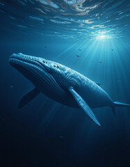 Naklejka premium Ocean Giants: The Majestic Beauty of Whales