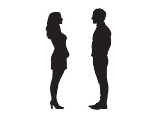 men and women sign. Male and female toilet icon. Set of people icons in black – man and woman.