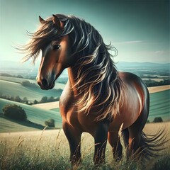 horse in the field