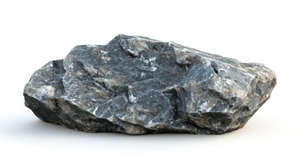 Grey rock isolated on white background, landscaping design