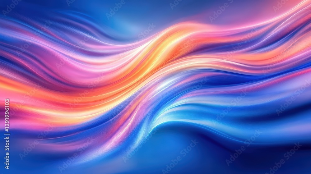 Aufkleber abstract background featuring colorful wavy patterns with gradient shades and dynamic flow of shapes