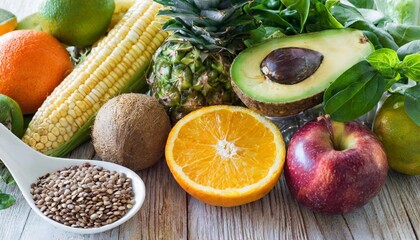 Clean Eating Selection: Tropical Fruits, Vegetables, Seeds, and Superfoods