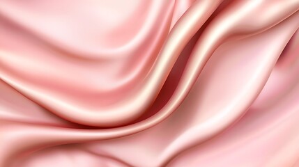 Obraz premium Pink silk fabric draping creates waves in the material background for product presentation
