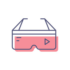 Smart Glasses Vector icon
