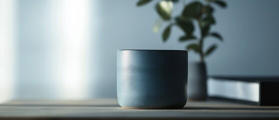 Small, cylindrical object on a wooden surface. it appears to be made of ceramic or a similar material and has a smooth, shiny surface.