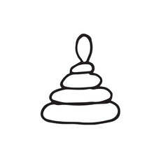 toy for children pyramid vector composition graphics hand drawn illustration the basis for design textiles tableware and printing