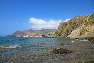 Fototapeta premium almería playa bonita salvaje nudista de barronal monsul cabo de gata mar mediterráneo sur 4M0A2695-as25