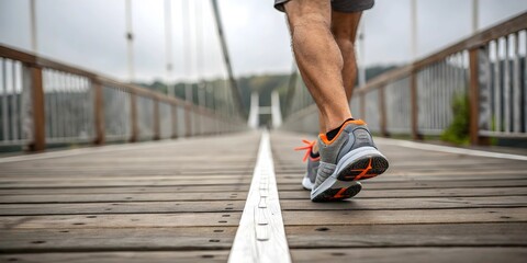 Young man with red ankle pain from plantar fasciitis while walking Concept Plantar Fasciitis Ankle Pain Walking Injury Young man Redness