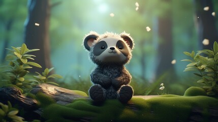A photo of a 3D character taking a moment to meditation