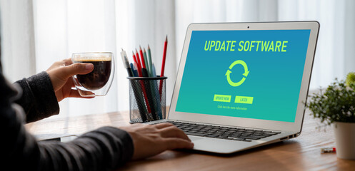 Software update on computer for modish version of device software upgrade