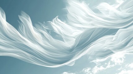 Defocused Blurred Motion in Light Blue Creates Soft Gradient Abstract Background