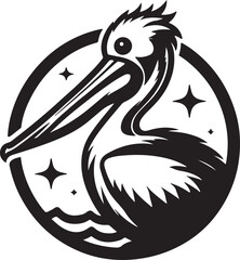 pelican vinyl ready vector illustration