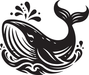 vector illustration of a whale