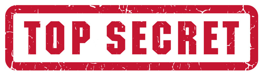 top secret text with a rubber stamp effect, confidential, military, for your eyes only,, distressed red grunge texture, isolated vector, transparent background	