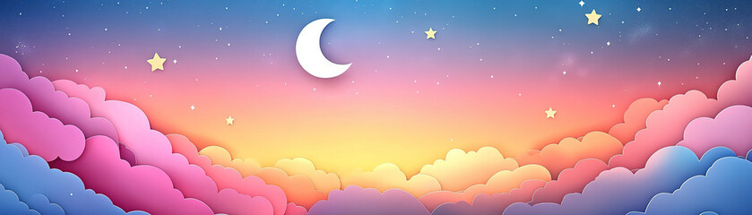 Serene sunset over colorful clouds dreamy skies digital art tranquil aerial view nature's beauty