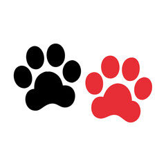 animal paw print vector illustrations 