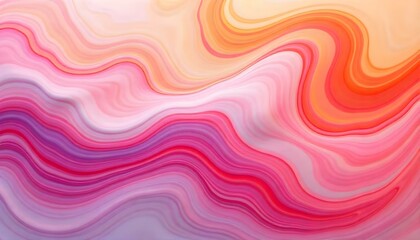 Obraz premium Remolinos abstractos de pintura rosa, violeta y blanca que se mezclan entre sí, creando un efecto jaspeado, con una textura suave y brillante, en un estudio