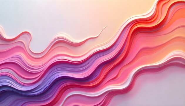 Remolinos abstractos de pintura rosa, violeta y blanca que se mezclan entre s&iacute;, creando un efecto jaspeado, con una textura suave y brillante, en un estudio