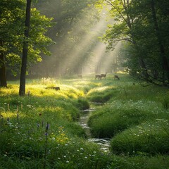 morning in the forest