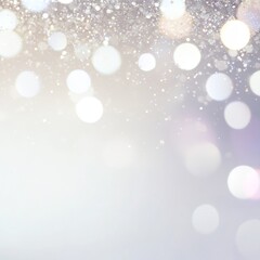 A defocused Christmas backdrop in light blue and pink tones provides a beautiful and abstract setting with shiny snowflakes and a blurry snowflake, along with some copy space