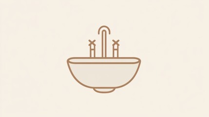 Bathroom sink faucet water minimalist design