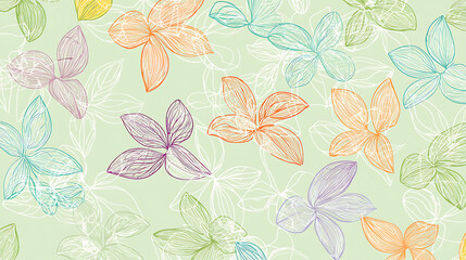 A colorful floral pattern with many different colored flowers. generated using AI
