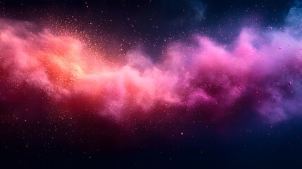 Mystical Vivid Pink and Blue Powder Explosion Against a Dark Background