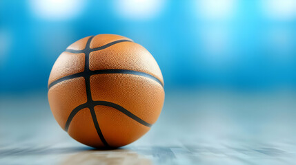 Basketball on court, arena background, game, sport