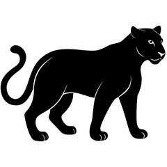 Panther Silhouette Vector Icon High-Quality Design on White Background.