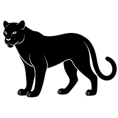 Black Panther Silhouette Vector Crisp & Clean Illustration.