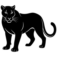 Black Panther Silhouette Vector Crisp & Clean Illustration.