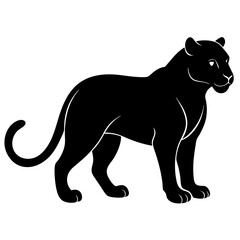 Panther Silhouette Vector Icon High-Quality Design on White Background.