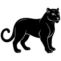 Black Panther Silhouette Vector Crisp & Clean Illustration.