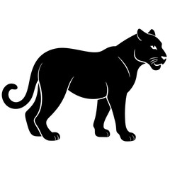 Black Panther Silhouette Vector Crisp & Clean Illustration.