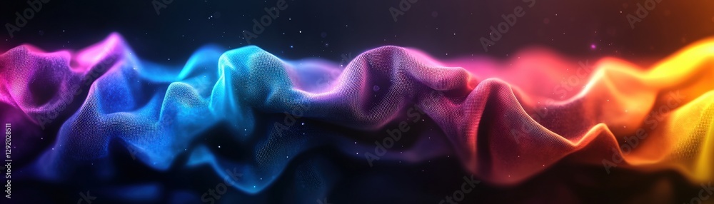 Aufkleber abstract background featuring colorful waves and dynamic shapes creating a vibrant visual compositio