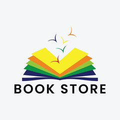 book publisher store logo design vector