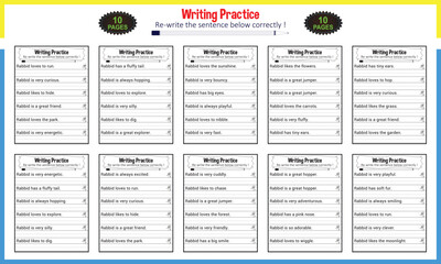 Tracing sentence worksheets for grade 1
