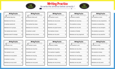 Tracing sentence worksheets for grade 1