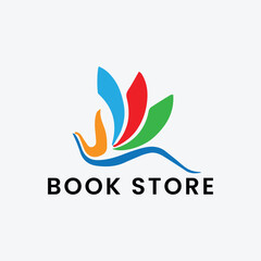 Obraz premium book publisher store logo design vector