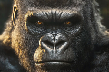 angry gorilla, AI generated
