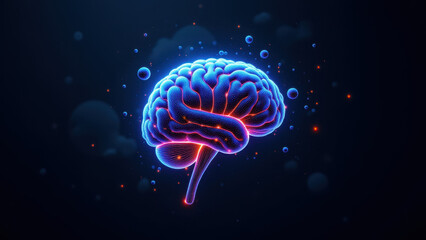 A stylized graphic representation of an artificial general intelligence brain.