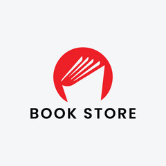 book publisher store logo design vector