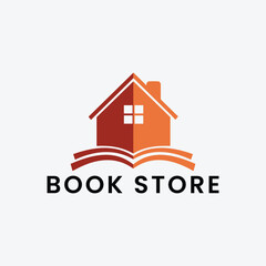 Fototapeta premium book publisher store logo design vector