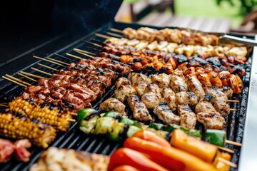 Grilled meat food banner