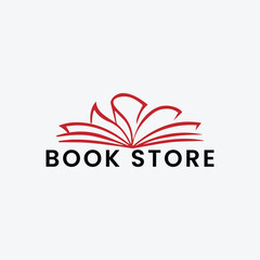 book publisher store logo design vector