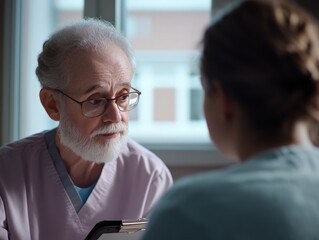 Obraz premium doctor consulting with patient